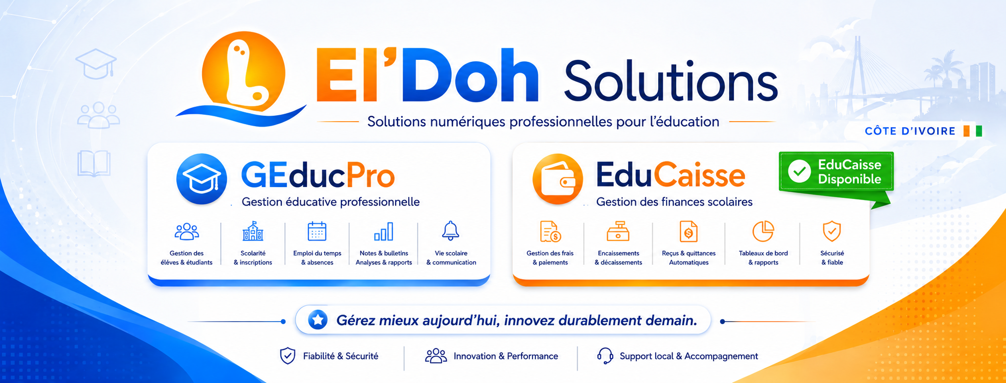 El'Doh Solutions — GEducPro et EduCaisse